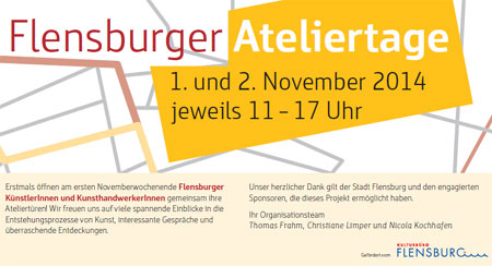 Die Flensburger Ateliertage am 1. und 2. November 2014