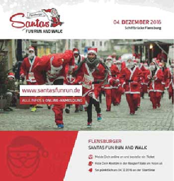 Weihnachtsmänner in Flensburg – Santas Fun Run & Walk